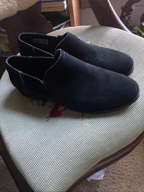 Toms Black Suede Slip-On Loafers